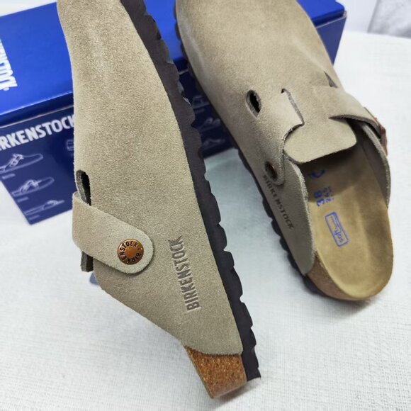 🚈|🚈Birkenstock Boston Women's Taupe Suede Narrow Fit NWT - Picture 6 of 6